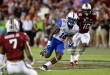 Kentucky running back Stanley Williams (18) picks up some of his 107 rushing yards against South Carolina in the fourth quarter at Williams-Brice Stadium in Columbia, S.C., on Saturday, Sept. 12, 2015. Kentucky won, 26-22. (Mark Cornelison/Lexington Herald-Leader/TNS)