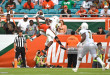 MIAMI GARDENS, FL - SEPTEMBER 22:  FIU cornerback Isaiah Brown (4) prevents Miami wide receiver Evidence Njoku (83) from pulling in a possible touchdown pass in the fourth quarter as the University of Miami Hurricanes defeated the FIU Golden Panthers, 31-17, on September 22, 2018, at Hard Rock Stadium in Miami Gardens, Florida. (Photo by Samuel Lewis/Icon Sportswire via Getty Images)